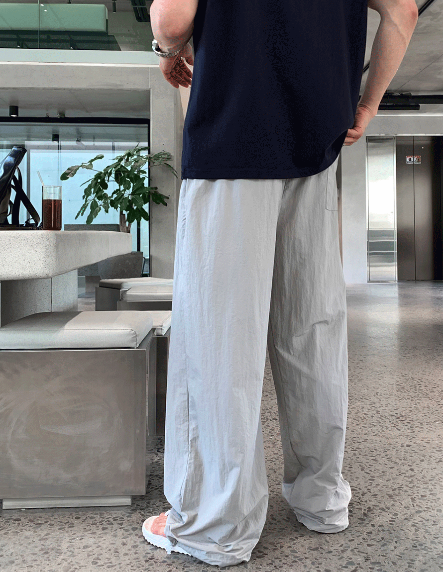 look hour nylon string bendable wide pants